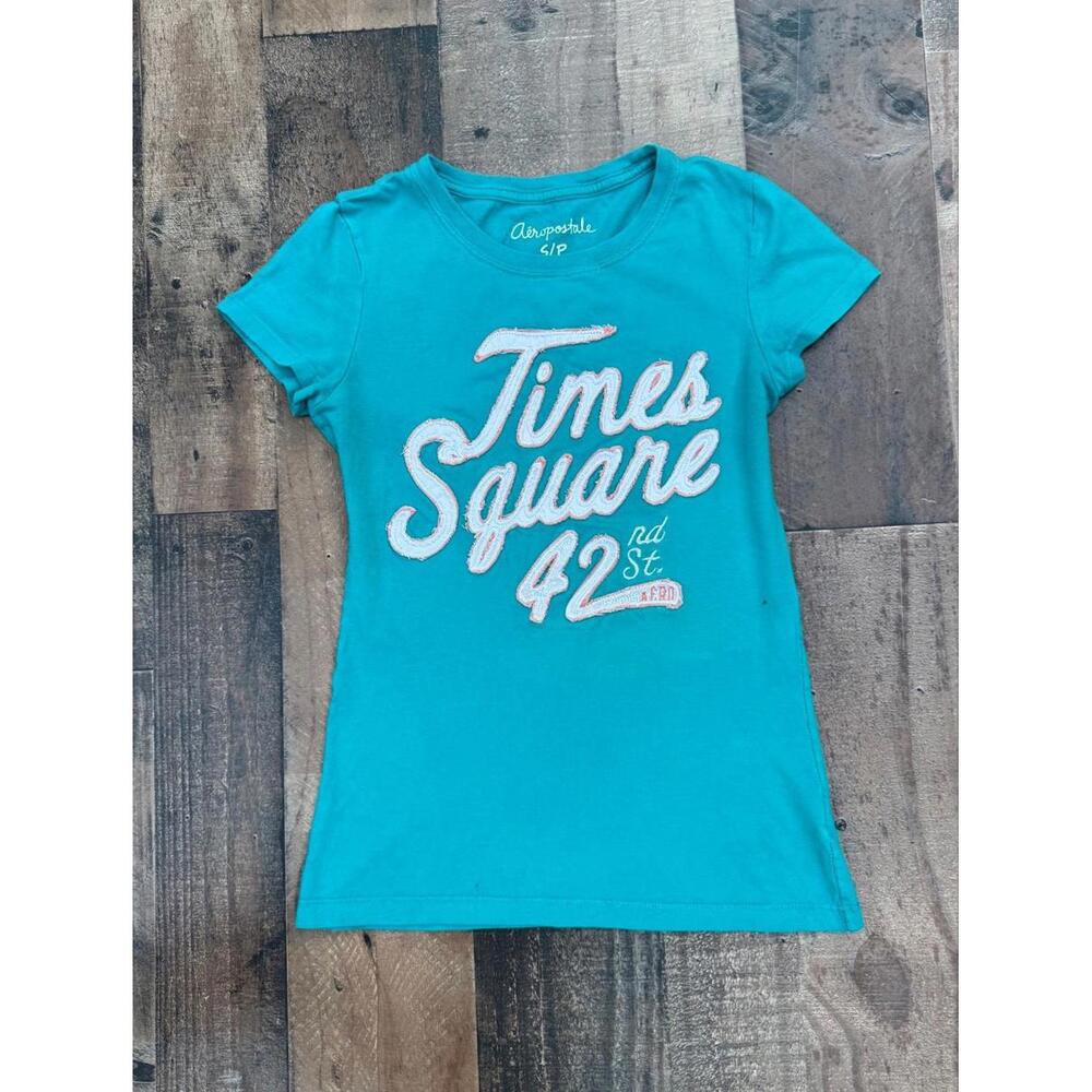 Aeropostale Aqua Baby Tee Women's Size S